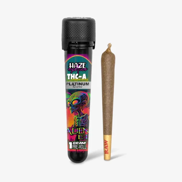 THC-A Flower / Alien ET / 1g Preroll / Haze Exotics Platinum Reserve