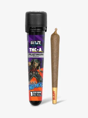 THC-A Flower / Black Runtz / 1g Preroll / Haze Exotics Platinum Reserve