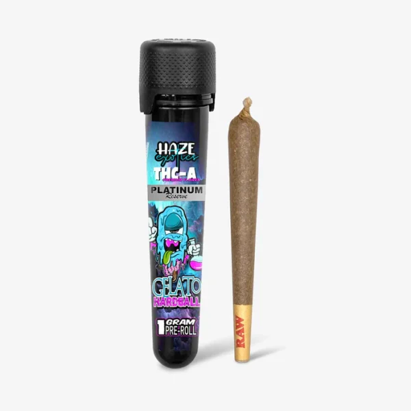 THC-A Flower / Gelato Hardball / 1g Preroll / Haze Exotics Platinum Reserve