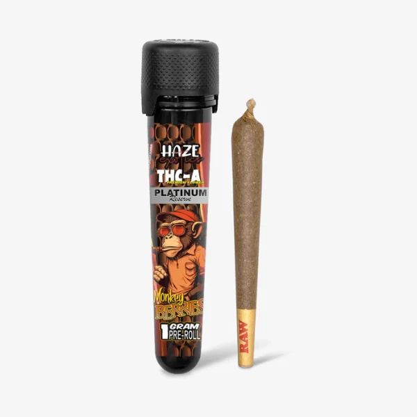 THC-A Flower / Monkey Berries / 1g Preroll / Haze Exotics Platinum Reserve