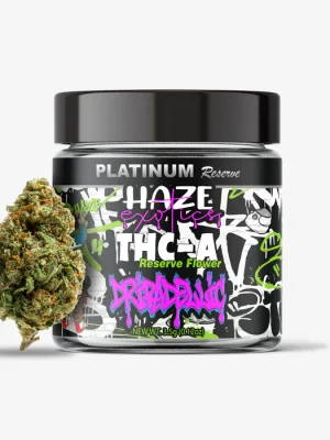 THC-A Flower / Dripadellic / 3.5g Jar / Haze Exotics Platinum Reserve
