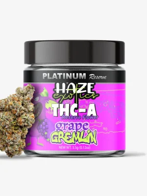 THC-A Flower / Grape Gremlin / 3.5g Jar / Haze Exotics Platinum Reserve