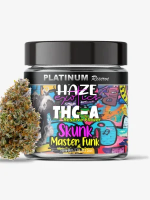 THC-A Flower / Skunk Master Funk / 3.5g Jar / Haze Exotics Platinum Reserve