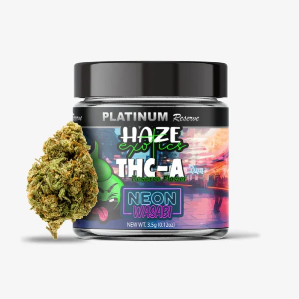 THC-A Flower / Neon Wasabi / 3.5g Jar / Haze Exotics Platinum Reserve