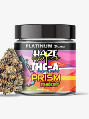 THC-A Flower / Prism Maker / 3.5g Jar / Haze Exotics Platinum Reserve