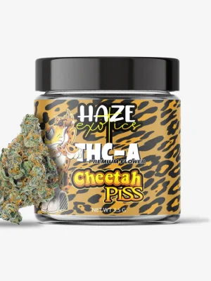 THC-A Flower / Cheetah Piss / 3.5g Jar / Haze Exotics