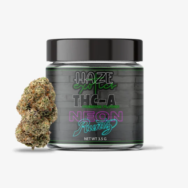 THC-A Flower / Neon Runtz / 3.5g Jar / Haze Exotics