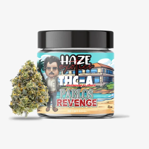 THC-A Flower / Pablos Revenge / 3.5g Jar / Haze Exotics