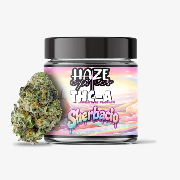 THC-A Flower / Sherbacio / 3.5g Jar / Haze Exotics