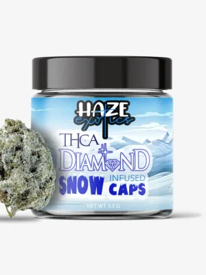 THC-A Flower / Snow Caps / 3.5g Jar / Haze Exotics
