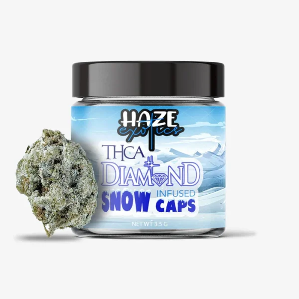 THC-A Flower / Snow Caps / 3.5g Jar / Haze Exotics