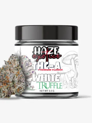 THC-A Flower / White Truffle / 3.5g Jar / Haze Exotics