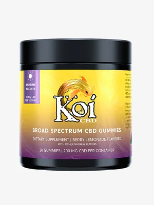 CBD Broad Spectrum Anytime Gummies - 20ct/60ct - 10mg Berry Lemonade - Koi