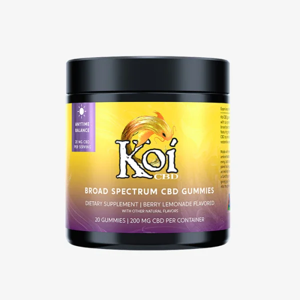 koi-broad-spectrum-gummies-anytime-20ct CBD Broad Spectrum Anytime Gummies - 20ct/60ct - 10mg Berry Lemonade - Koi