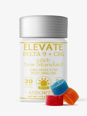 D9/CBG - ELEVATE - 30mg Gummy - Assorted 20ct - New Standard Hemp