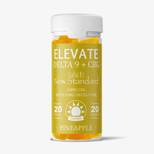 D9/CBG - ELEVATE - 20mg Gummy - Pineapple 20ct - New Standard