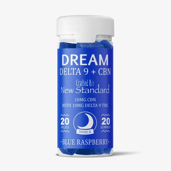 new-standard-D9-CBN-dream-20ct-blue-raspberry_2f230935-60e7-4a39-81d1-1099427b73a5 D9/CBN - DREAM - 20mg Gummy - Blue Raspberry 20ct - New Standard