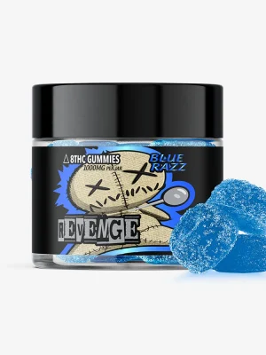 Delta 8 THC 100mg Gummies - Blue Razz 10ct - REVENGE