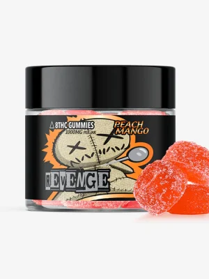 Delta 8 THC 100mg Gummies - Peach Mango 10ct - REVENGE