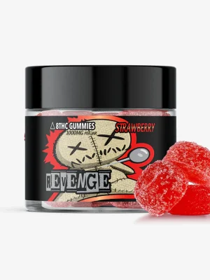 Delta 8 THC 100mg Gummies - Strawberry 10ct - REVENGE