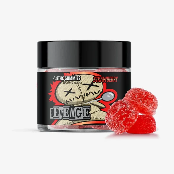 Delta 8 THC 100mg Gummies - Strawberry 10ct - REVENGE