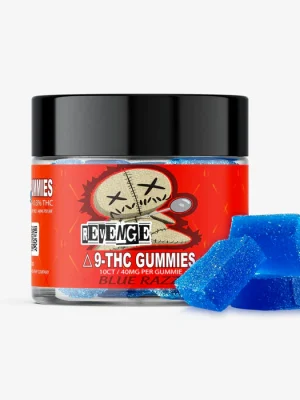 Delta 9 THC Gummies - 40mg - Blue Razz 10ct - REVENGE