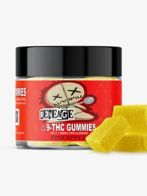 Delta 9 THC Gummies - 40mg - Pineapple - 10ct - REVENGE