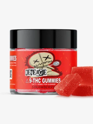 Delta 9 THC Gummies - 40mg - Strawberry 10ct - REVENGE