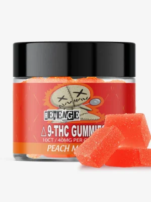 Delta 9 THC Gummies - 40mg - Peach Mango 10ct - REVENGE