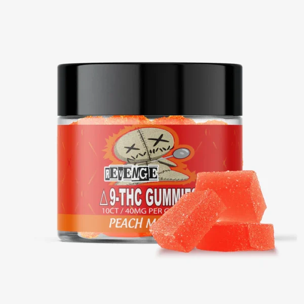 Delta 9 THC Gummies - 40mg - Peach Mango 10ct - REVENGE