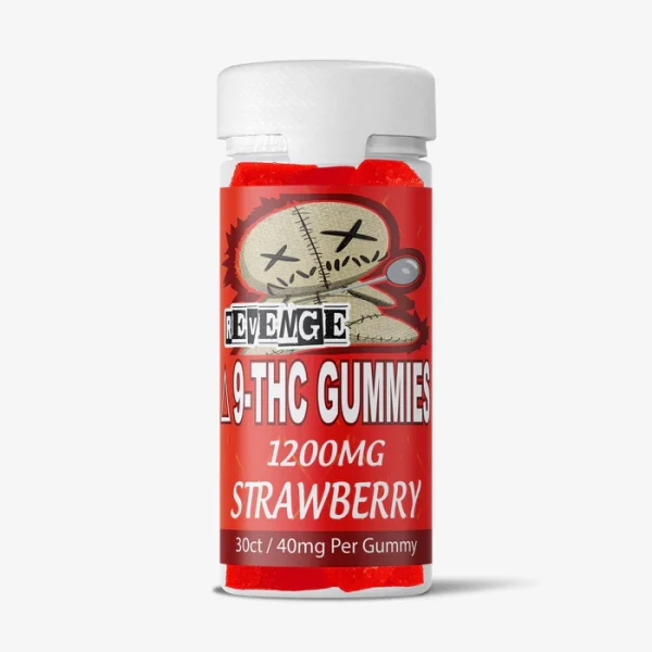 Delta 9 gummy strawberry 40 milligrams 10 count  revenge delta 9 gummy strawberry 40 milligrams 10 count detail REVENGE Delta 9 THC Gummies - 40mg - Strawberry 30ct - REVENGE