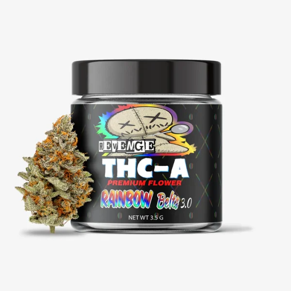 THC-A Flower / Rainbow Belts / 3.5g Jar / Revenge