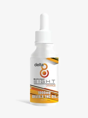 Delta 8 THC Tincture - 1000mg Orange - Straight 8