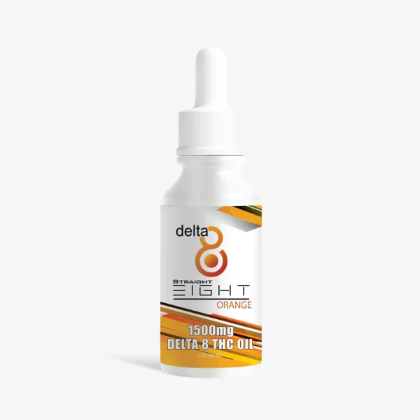 Delta 8 THC Tincture - 1500mg Orange - Straight 8