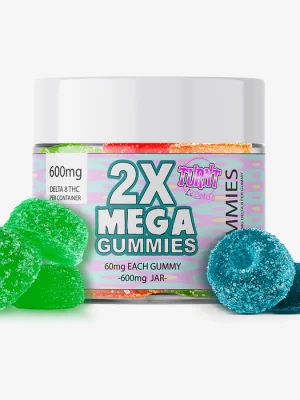 Delta 8 THC 60mg Mega Gummies - 10ct - Assorted - TURNT