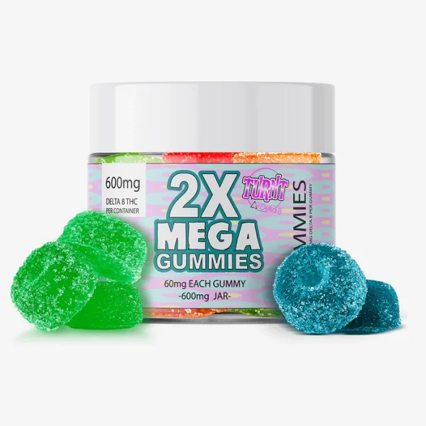 Delta 8 THC 60mg Mega Gummies - 10ct - Assorted - TURNT