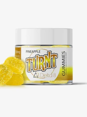 Delta 8 thc gummies pineapple 10ct  turnt delta 8 thc gummies pineapple 10ct detail TURNT Delta 8 THC 30mg Gummies - Pineapple 10ct - TURNT