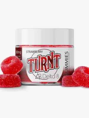 Delta 8 THC 30mg Gummies - Strawberry 10ct - TURNT
