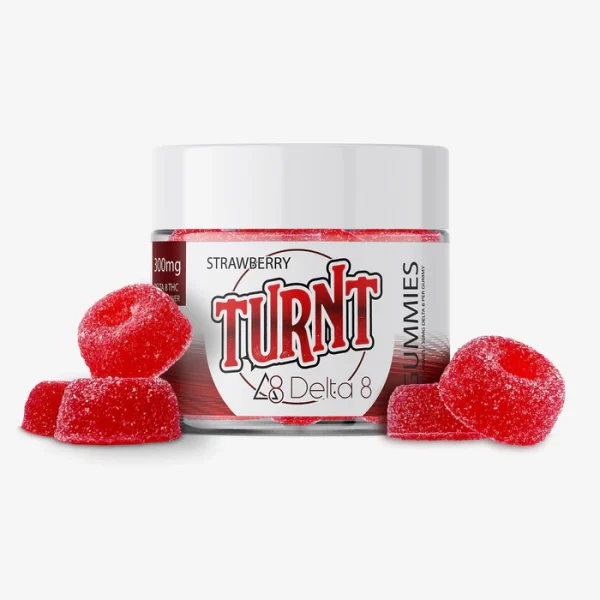 Delta 8 THC 30mg Gummies - Strawberry 10ct - TURNT