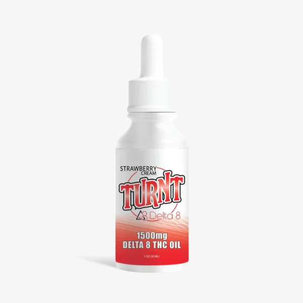 Delta 8 THC Tincture - 1500mg Strawberry Cream - TURNT